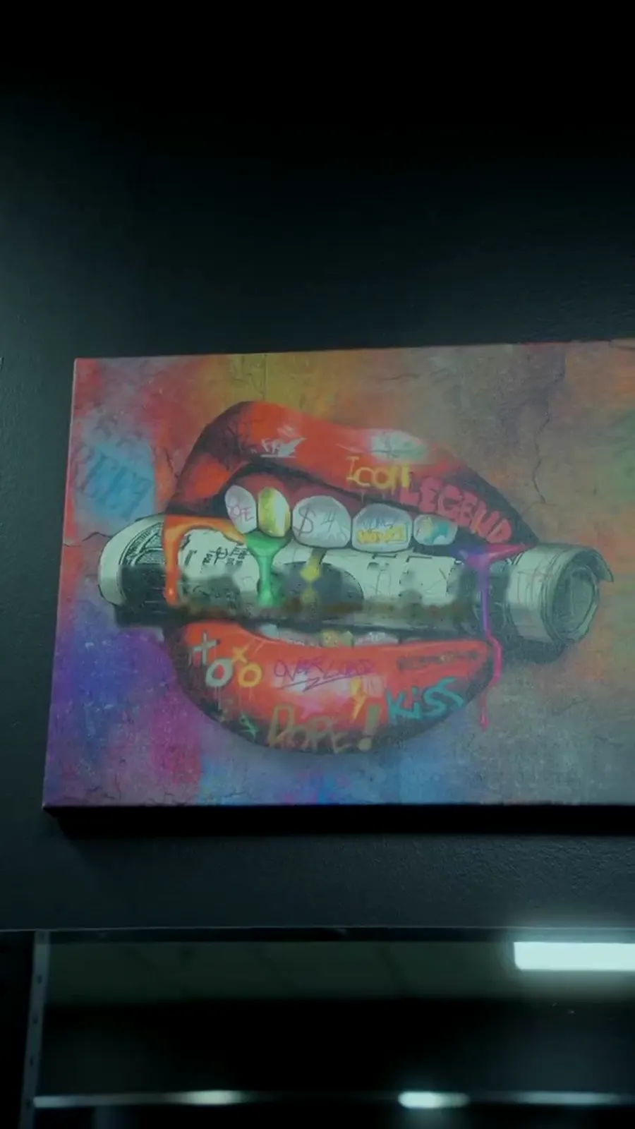 Pop-art painting on the wall